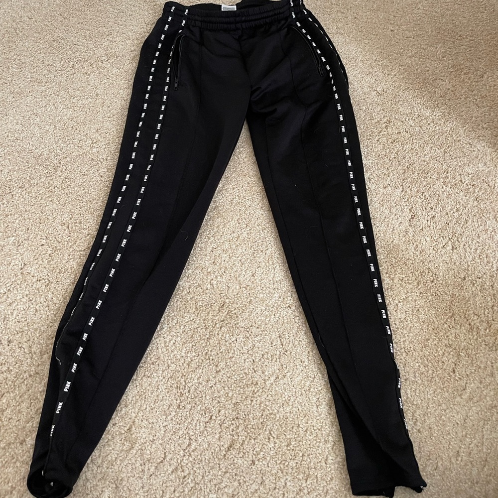 PINK brand VS joggers black and white PINK emblem